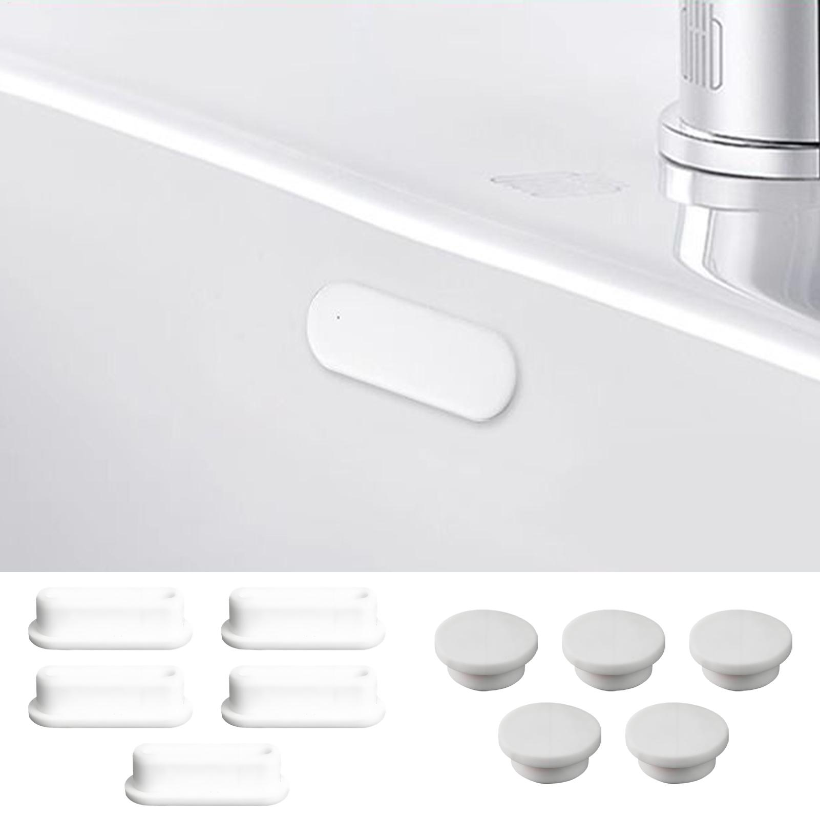 Home Bar Sink - 5pcs Bathroom Rubber Wash Basin Overflow