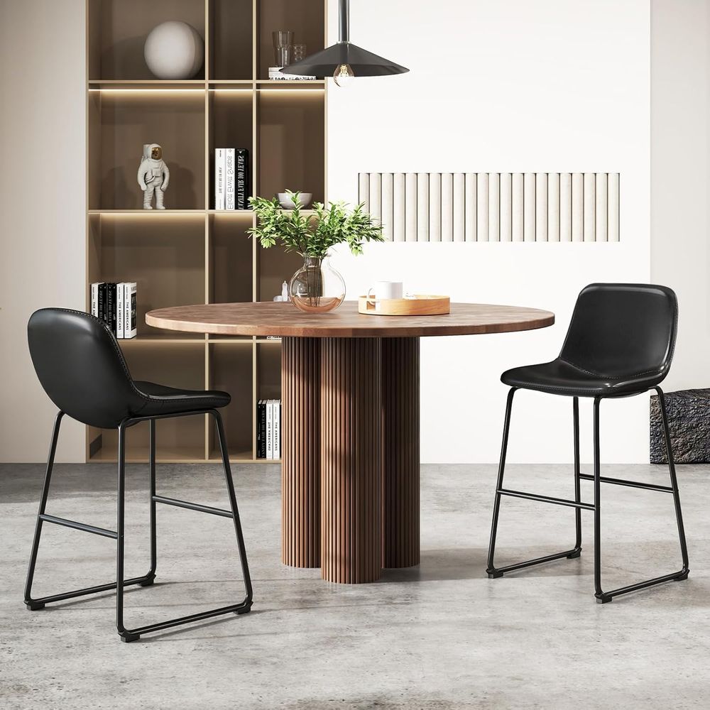 4-Piece Leather Dining Chairs  - Home Bar And Counter 评论和价格