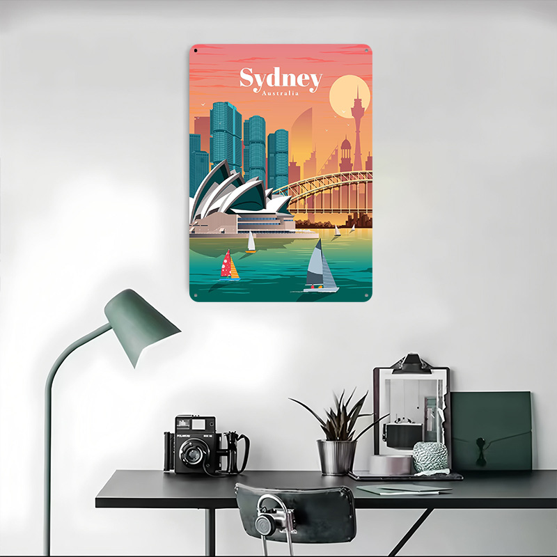 Sydney Poster Wall Art Retro V - Home Bar Sydney 评论和价格
