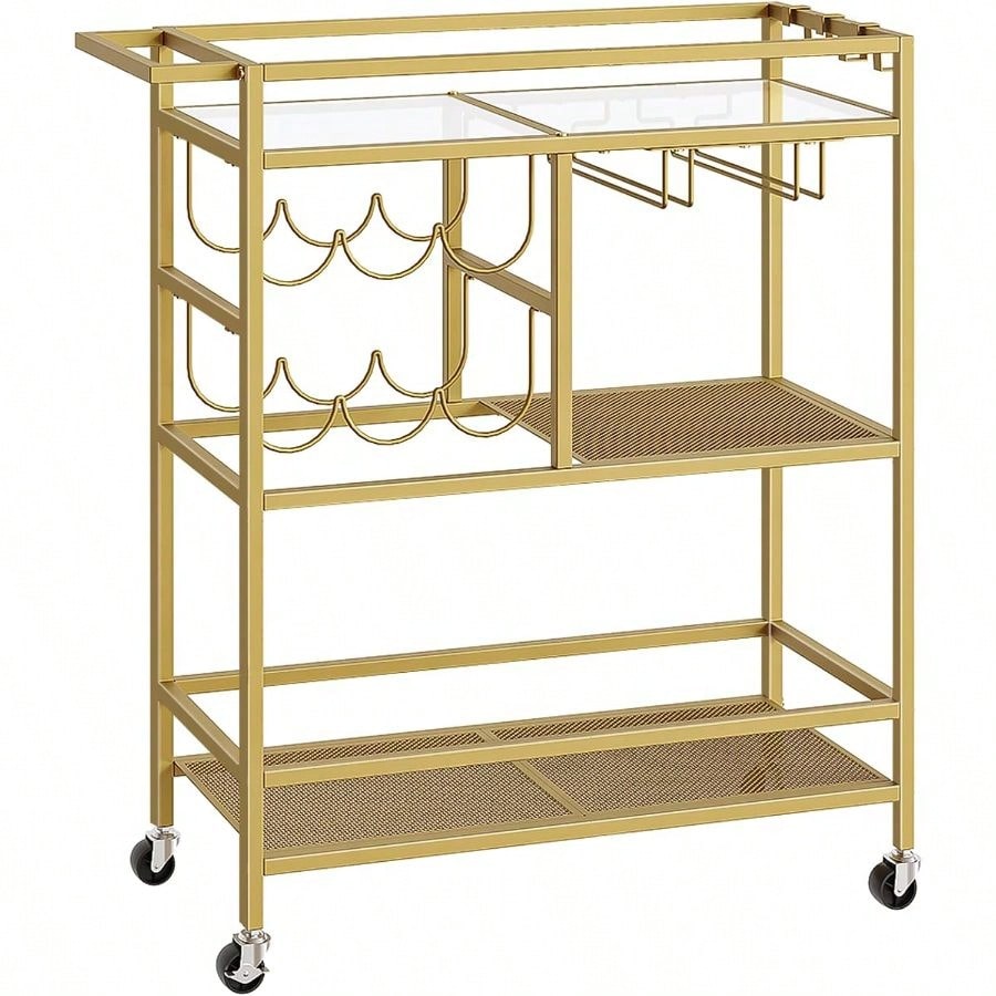 Bar Cart Home, 3-Tier Serving  - Bar Cart Gold 评论和价格