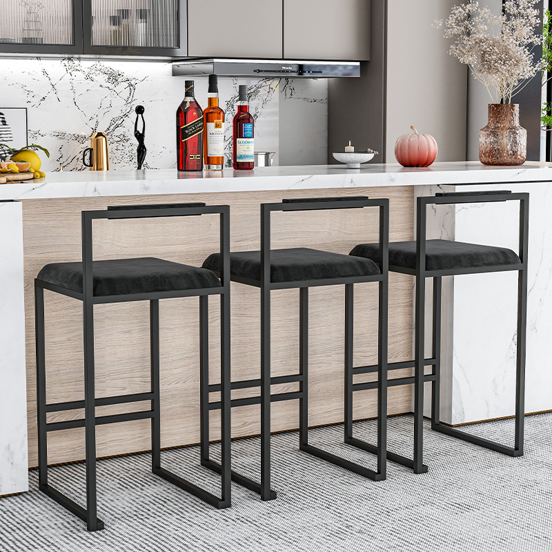 Nordic Velvet Black Bar Chairs - Home Bar Lounge 评论和价格