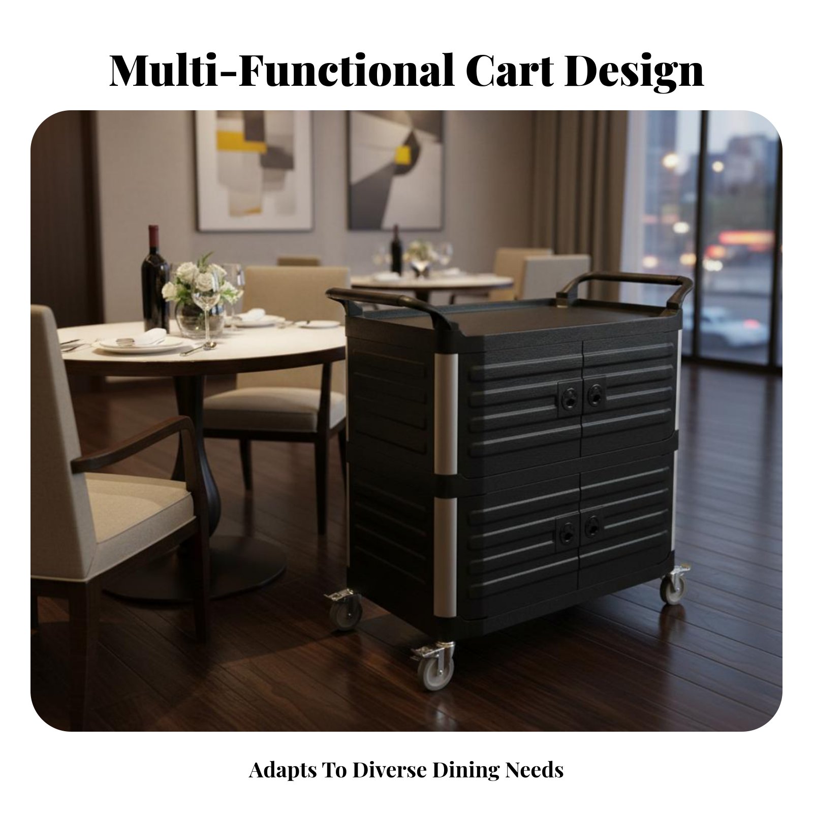 3-Tier utility Cart with caste - Home Bar Shelf 评论和价格
