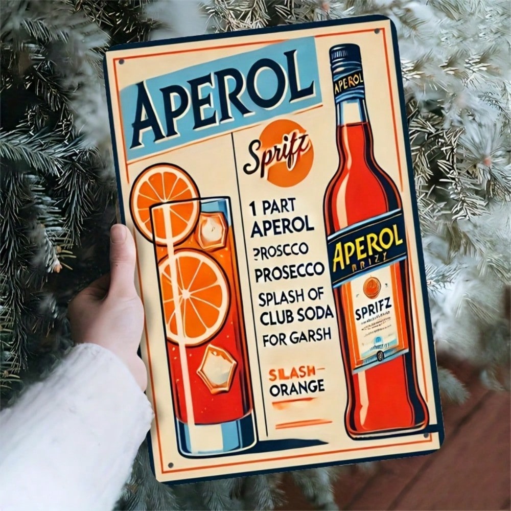 Vintage Aperol Spritz Metal Si - Home Bar And Kitchen 评论和价格