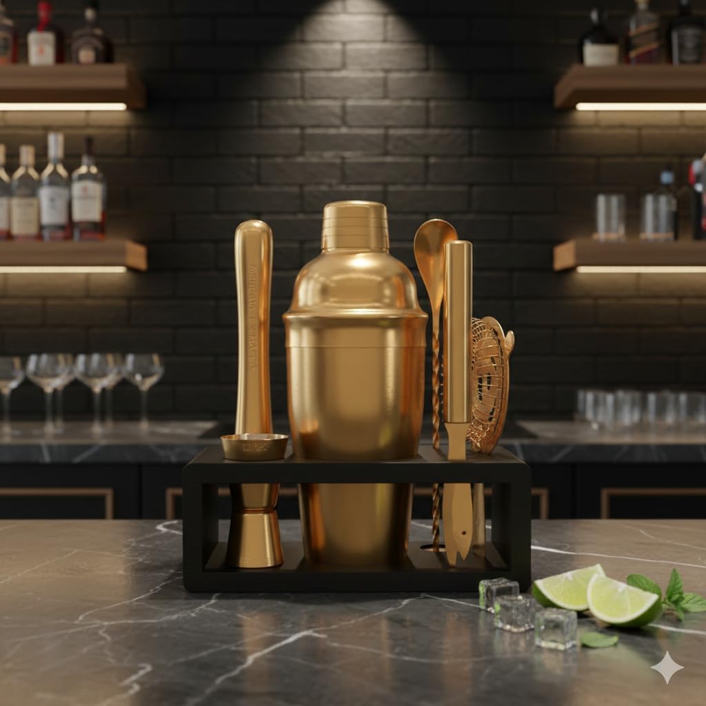 Antique Gold Cocktail Shaker S - Cocktail Recipe Book 评论和价格