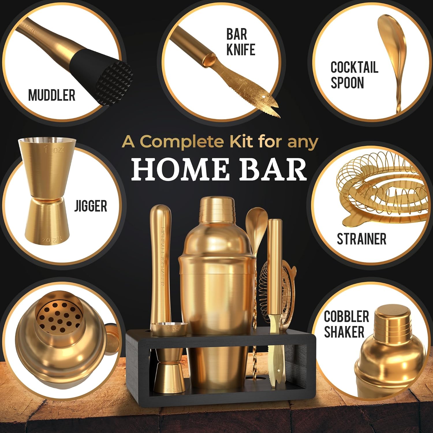 Antique Gold Cocktail Shaker S - Cocktail Recipe Book 评论和价格