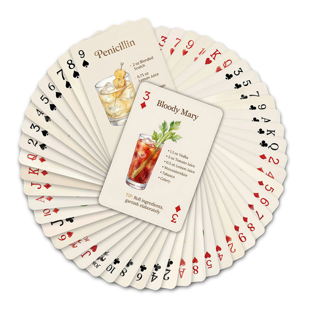 54pcs Cocktail Recipes Playing - Cocktail Recipe Book 评论和价格