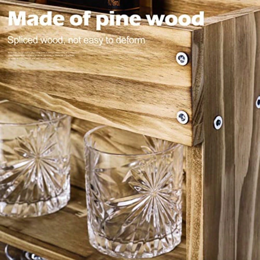 Wine Rack Wall Mounted WoodAlc - Home Bar Shelf 评论和价格