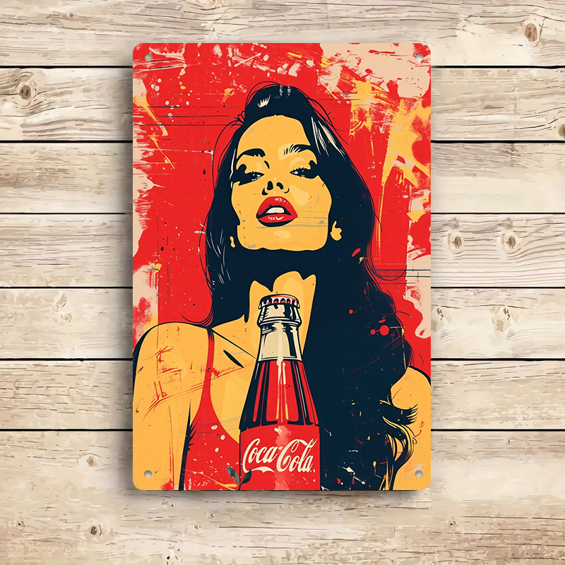1PC 2D flat vintage Coca Cola  - Home Bar And Coffee 评论和价格