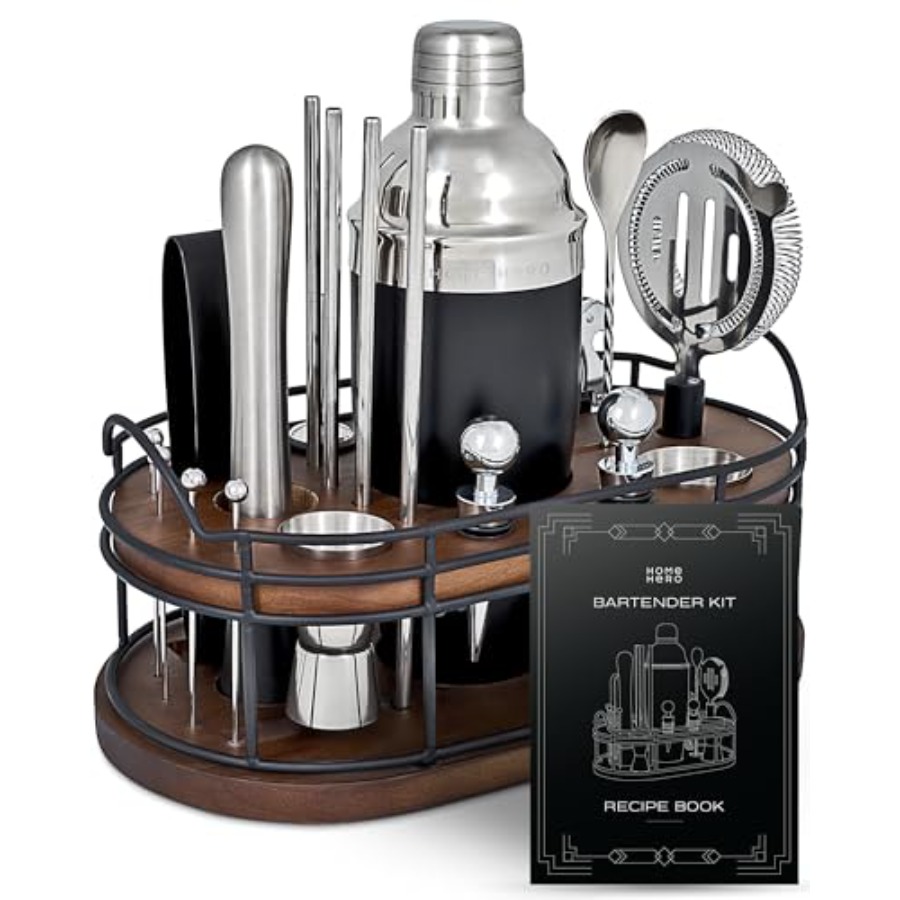 Bartender Kit - 22-Piece Cockt - Cocktail Recipe Book 评论和价格