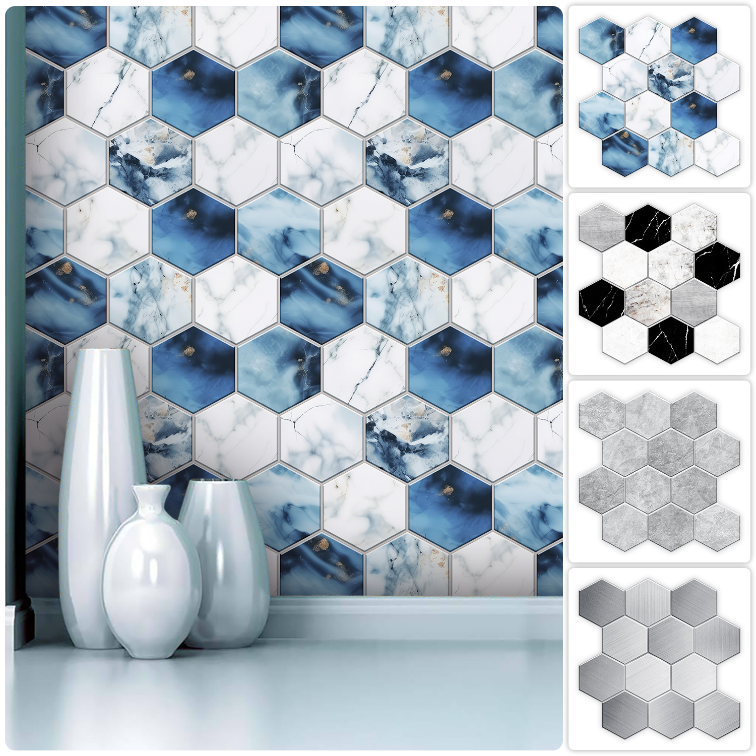 5 Styles Flat Hexagon Marble E - Home Bar Sink 评论和价格