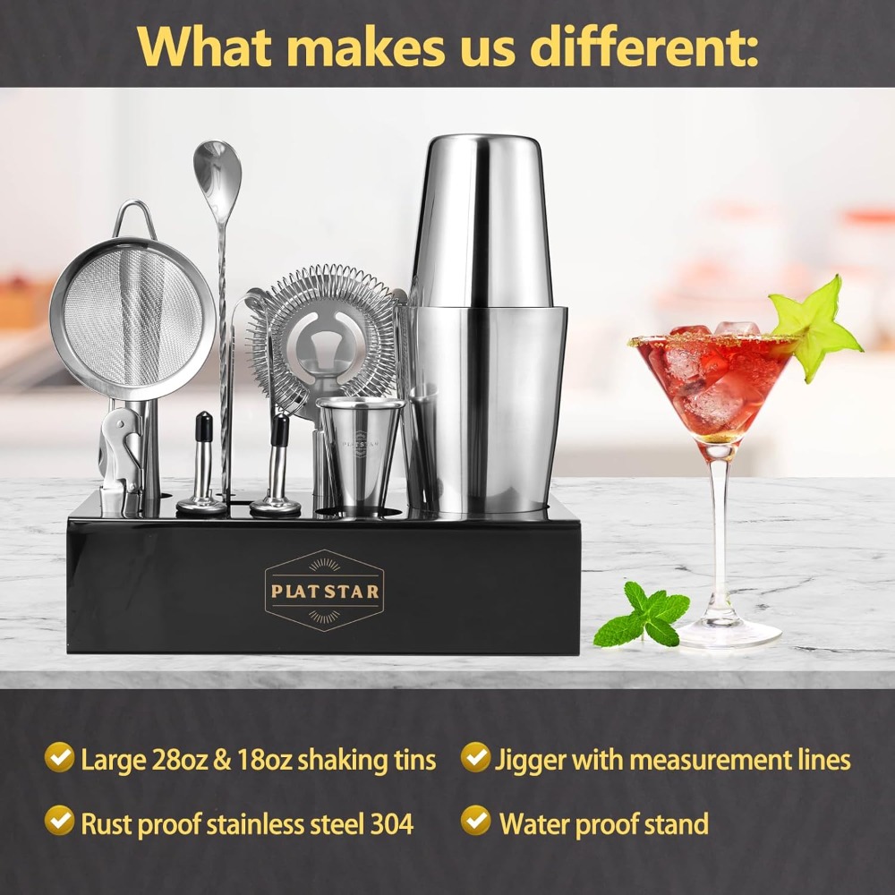 Complete Bartender Kit with St - Cocktail Recipe Book 评论和价格