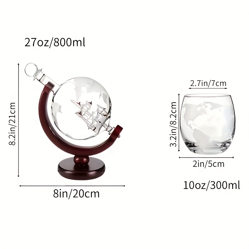 1 Sobering Up Set, 2 World Map - Decanter Globe Set 评论和价格
