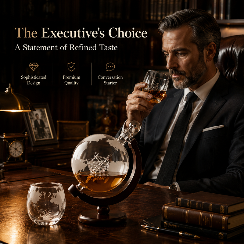 Globe Whiskey Decanter Set wit - Decanter Globe Set 评论和价格