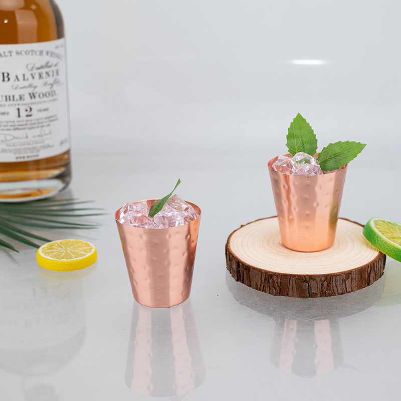Hammered Pure Copper Shot Glas - Mule Copper Mug 评论和价格