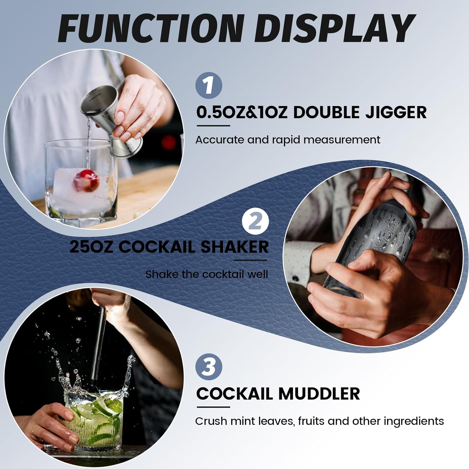 13-Piece Cocktail Shaker Set W - Home Bar Stand 评论和价格