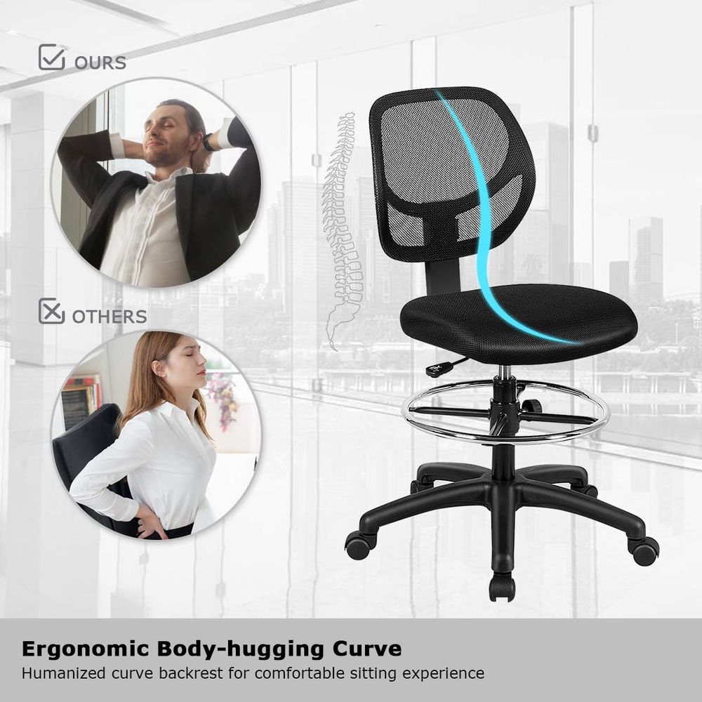 Ergonomic Black Mesh Swivel Of - Home Bar And Kitchen 评论和价格