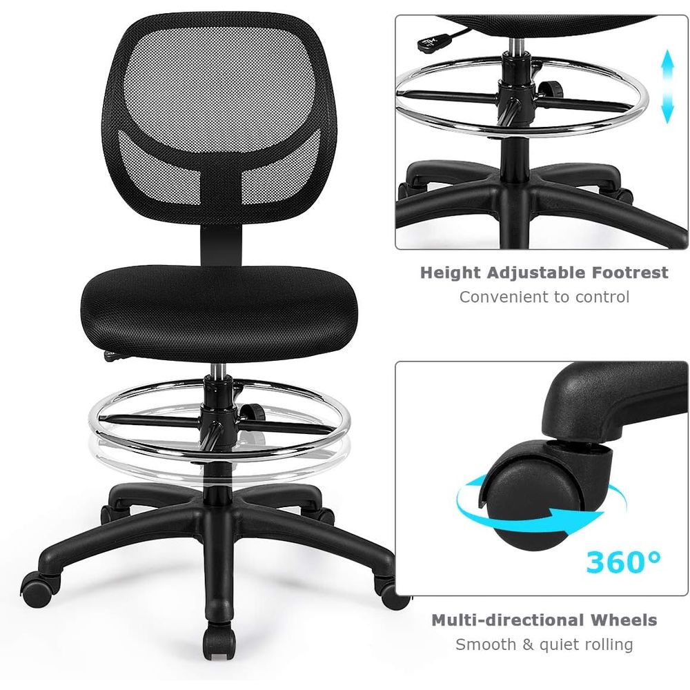 Ergonomic Black Mesh Swivel Of - Home Bar And Kitchen 评论和价格