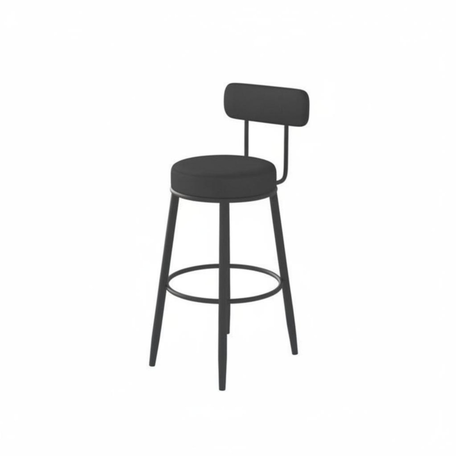 Upholstered Stool with Low Rea - Home Bar Seating 评论和价格