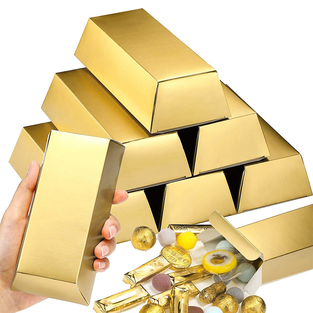 6Pcs Gold Bars Fake Bar Gift B - Bar Cart Gold 评论和价格