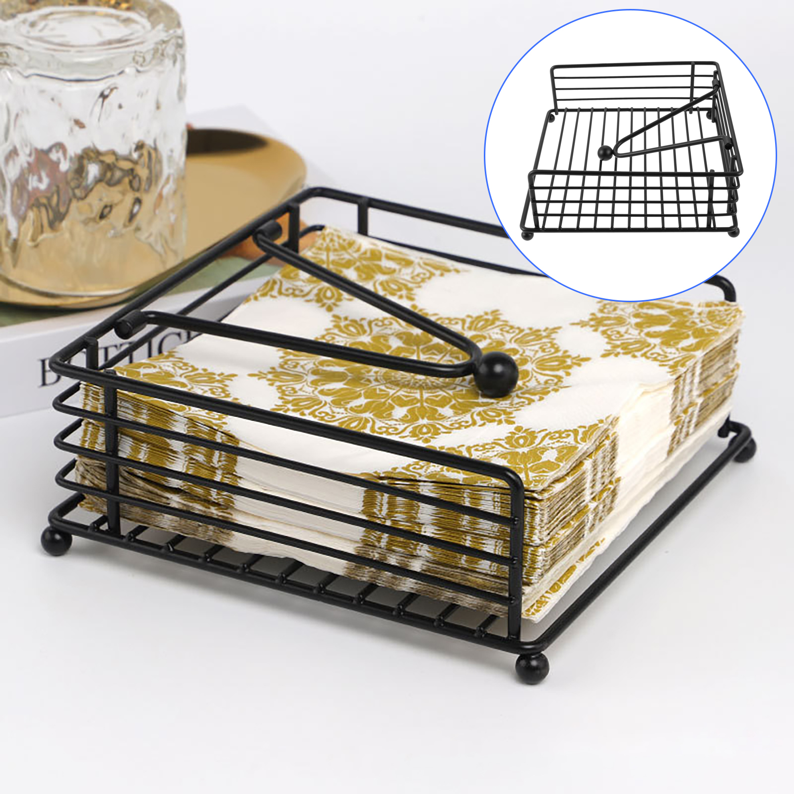 1PC Modern Napkin Holder Frost - Home Bar Stand 评论和价格