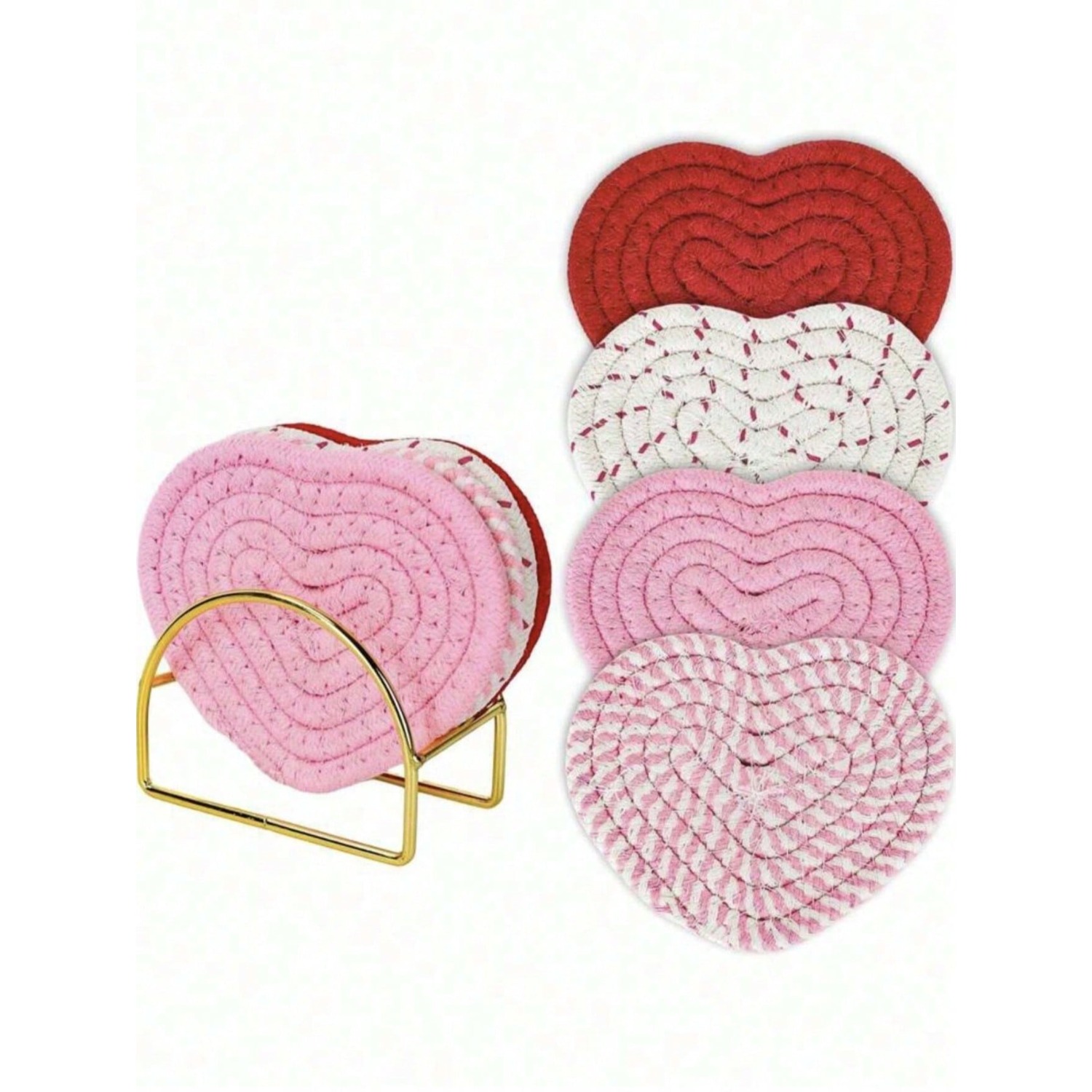 4pcs Valentine's Day Heart Sha - Home Bar Shelf 评论和价格