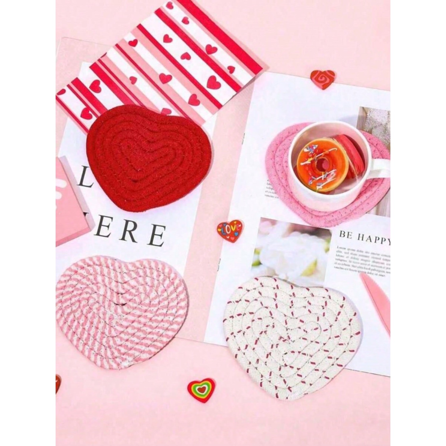 4pcs Valentine's Day Heart Sha - Home Bar Shelf 评论和价格