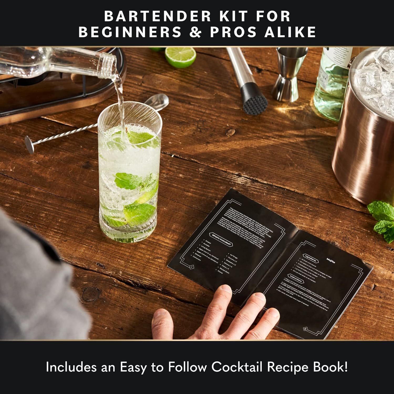 Bartender Kit - 22-Piece Cockt - Cocktail Recipe Book 评论和价格