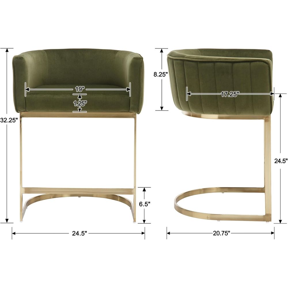 24 Velvet Upholstered Counter  - Home Bar And Counter 评论和价格