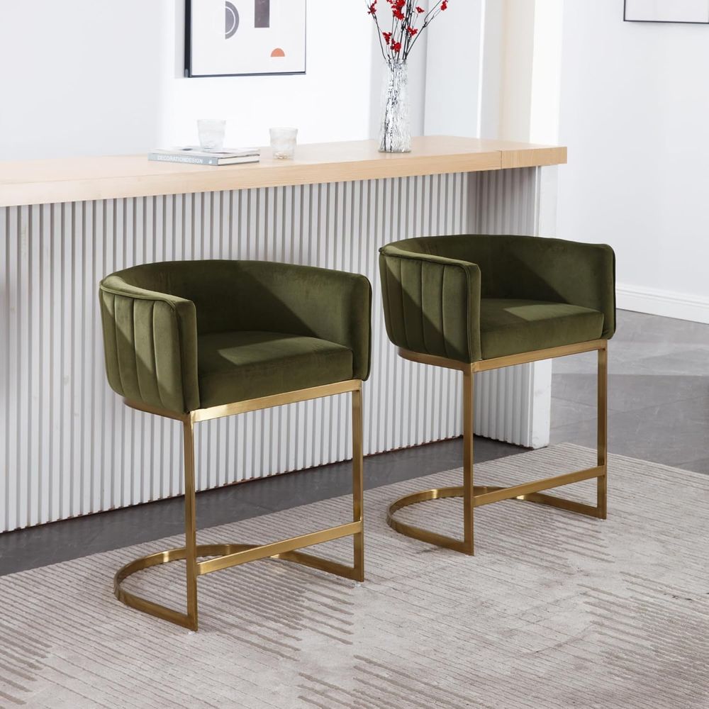 24 Velvet Upholstered Counter  - Home Bar And Counter 评论和价格