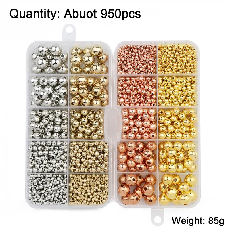 950PCS CCB 3/4/6/8/10MM Gold S - Bar Cart Gold 评论和价格