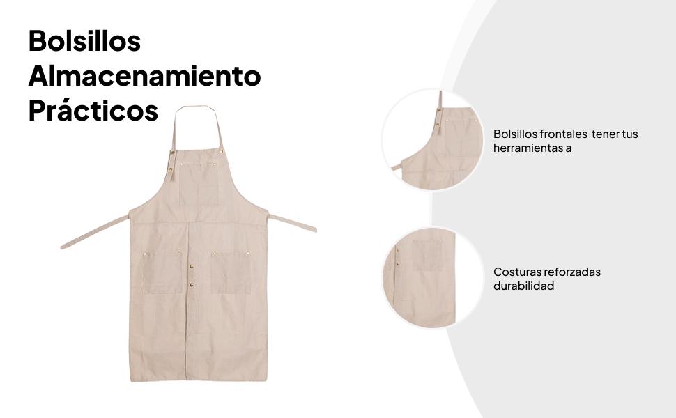Unisex Canvas Apron with Split - Home Barbershop 评论和价格
