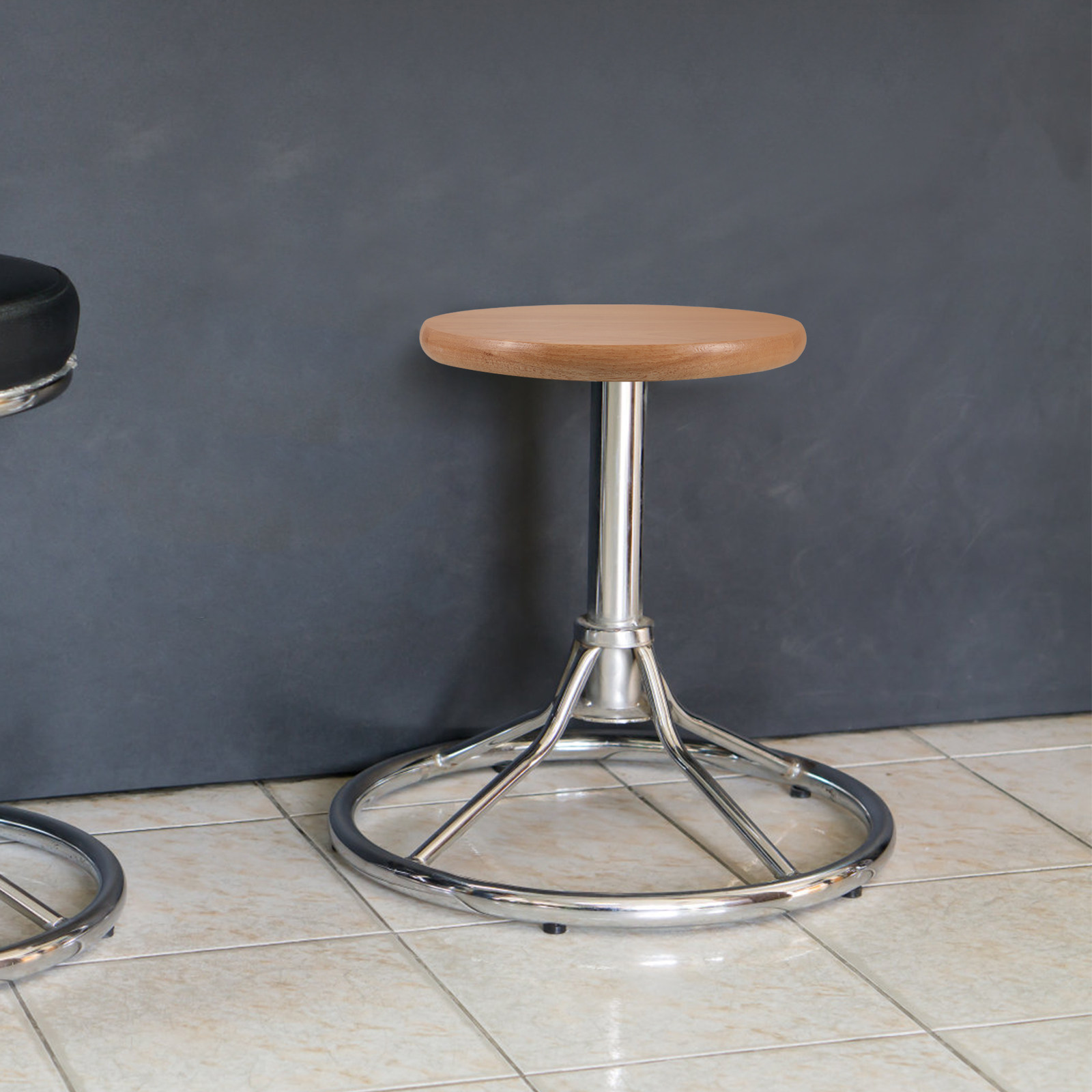 Round Wooden Bar Stool Seat Re - Home Bar Seating 评论和价格
