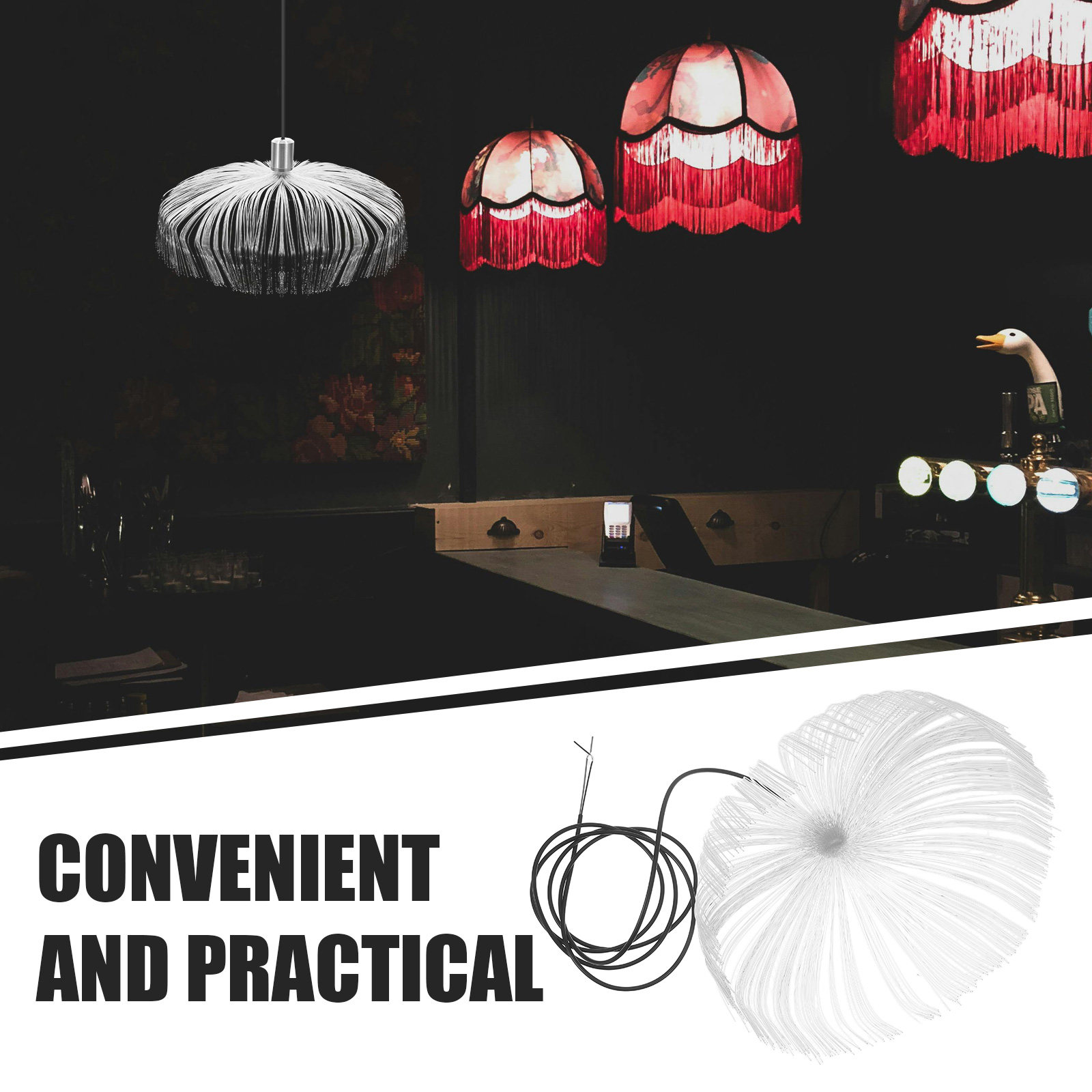 LED Fiber Optic Jellyfish Ceil - Home Bar And Theater 评论和价格