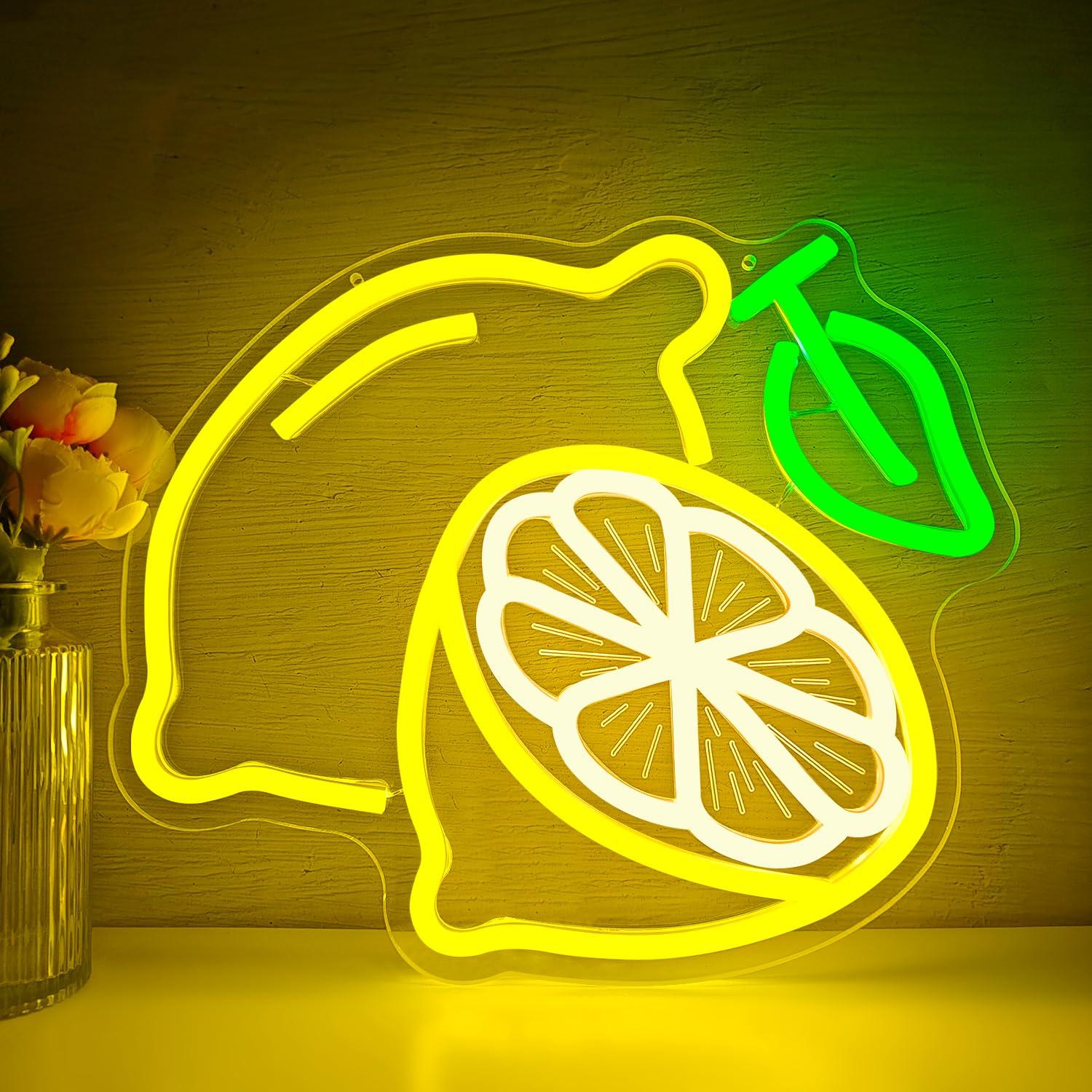 Lemon Neon Sign Dimmable LED L - Home Bar And Kitchen 评论和价格