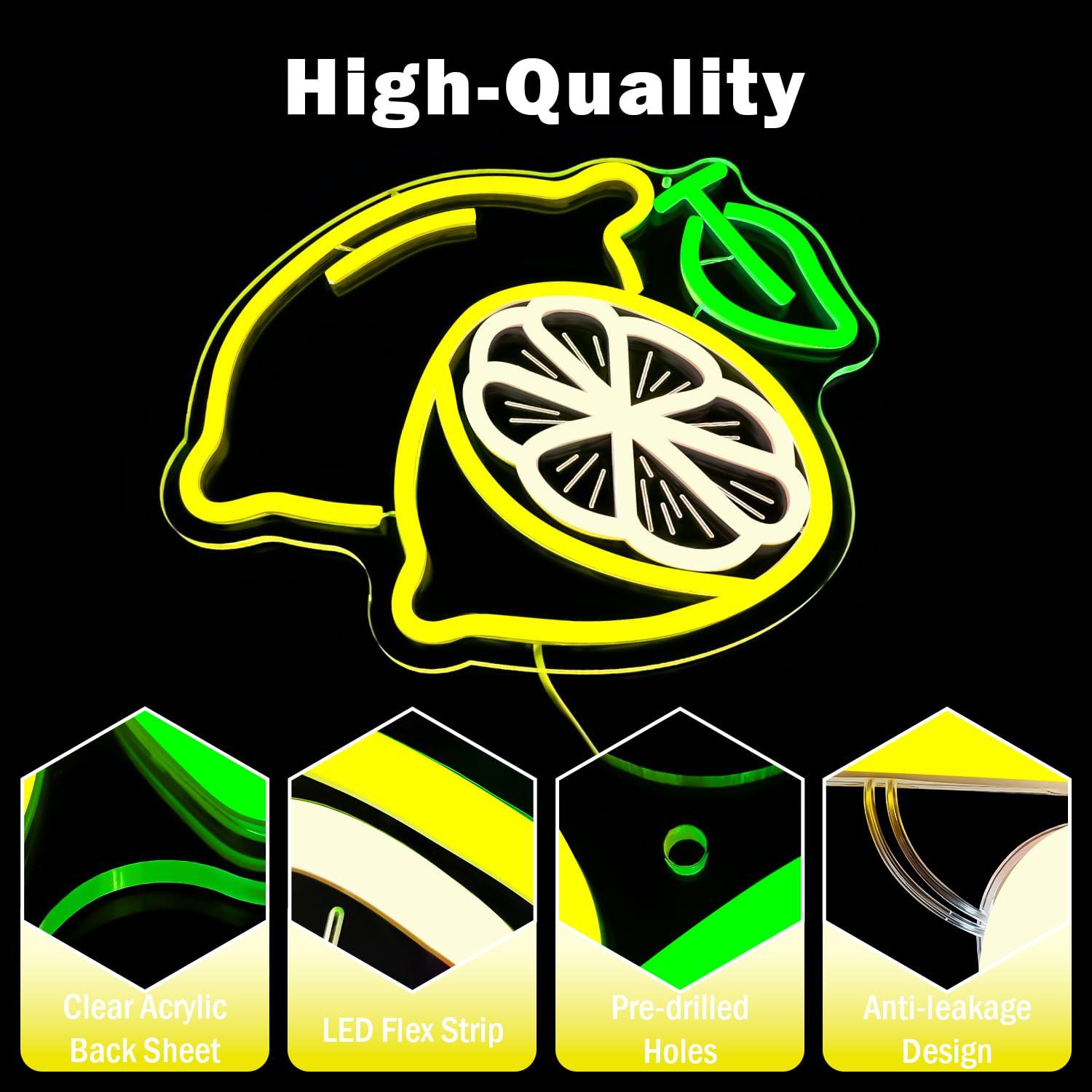 Lemon Neon Sign Dimmable LED L - Home Bar And Kitchen 评论和价格