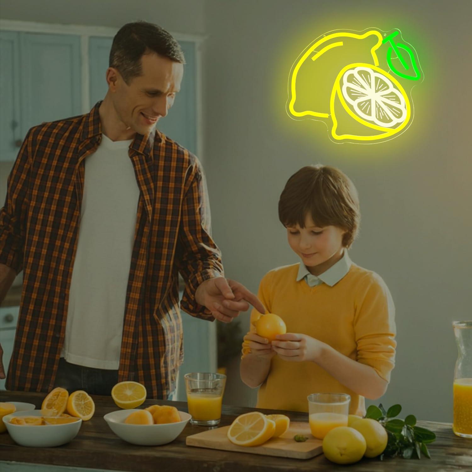 Lemon Neon Sign Dimmable LED L - Home Bar And Kitchen 评论和价格