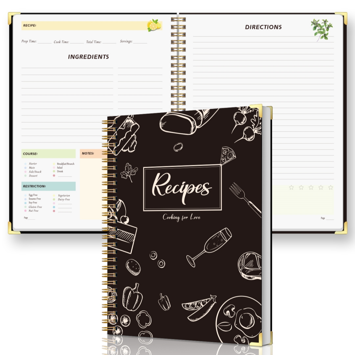 Recipe Journal Notebook with S - Cocktail Recipe Book 评论和价格