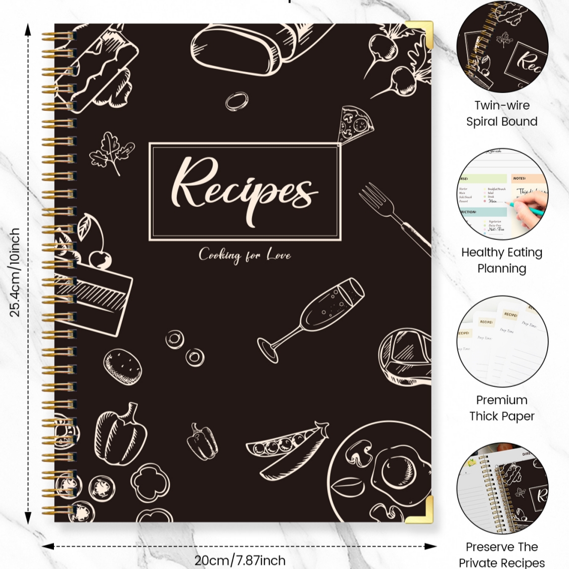 Recipe Journal Notebook with S - Cocktail Recipe Book 评论和价格