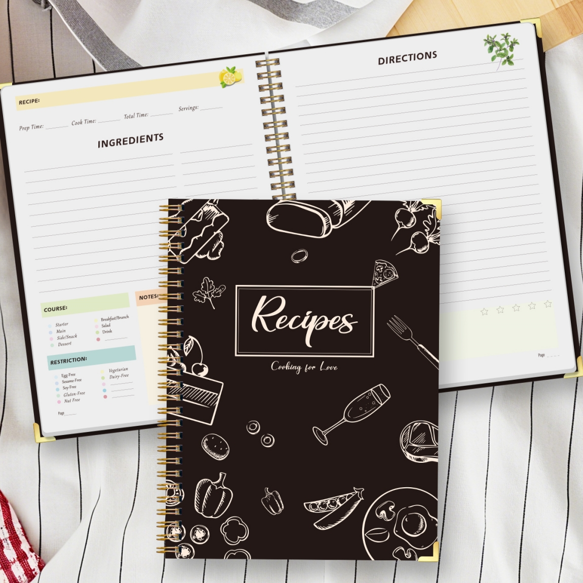Recipe Journal Notebook with S - Cocktail Recipe Book 评论和价格