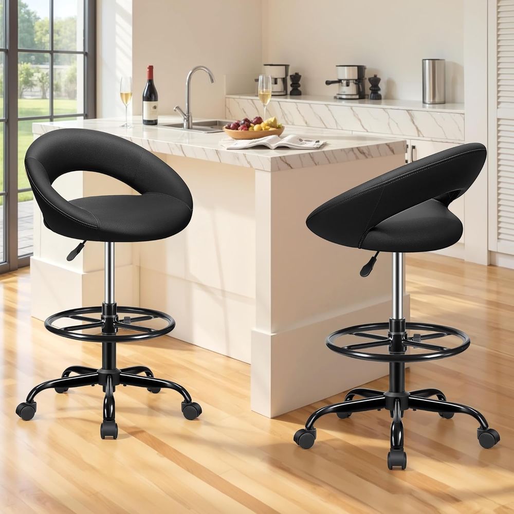 Adjustable Swivel Bar Stools w - Home Bar And Kitchen 评论和价格