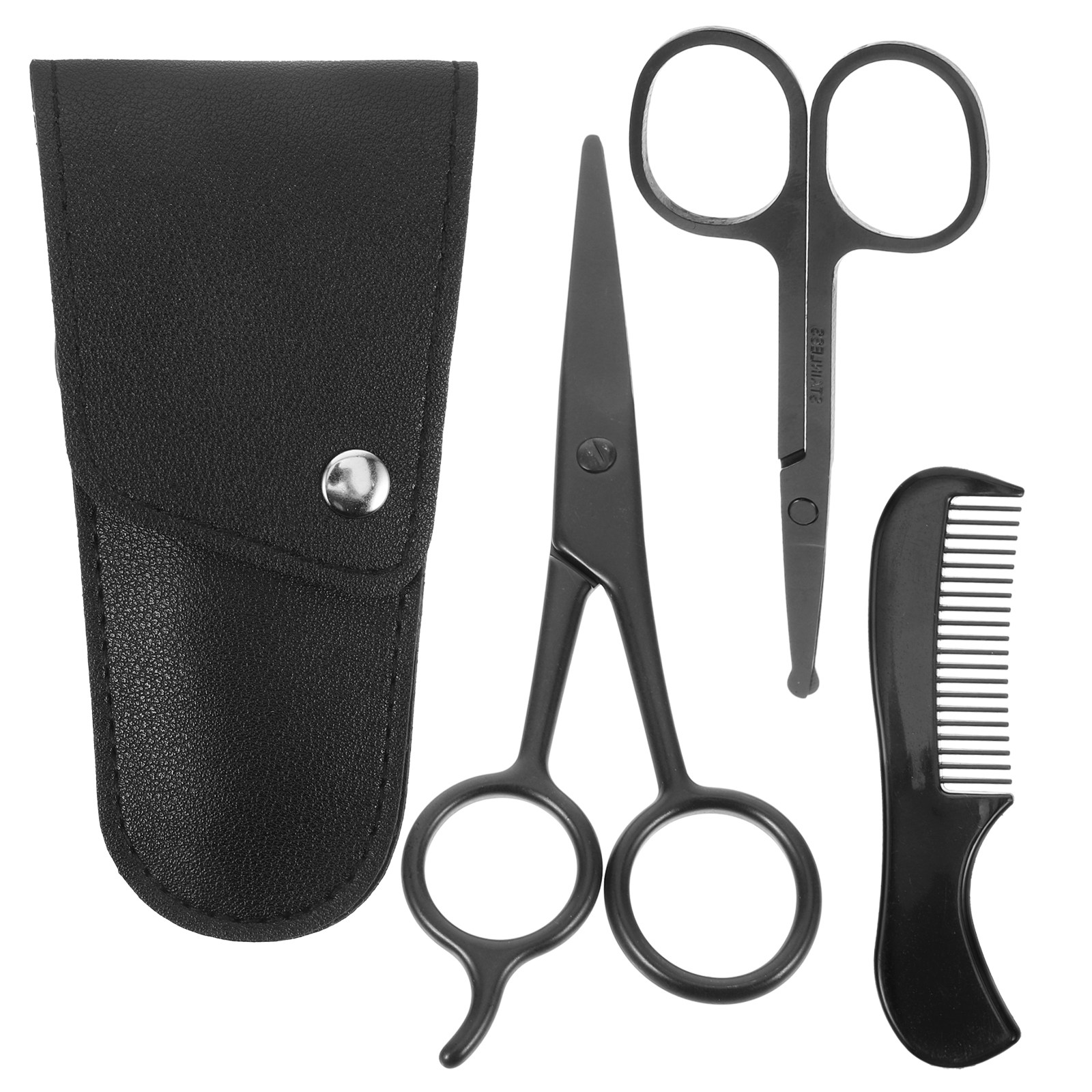 1Set Beard Shears Kit Stainles - Home Barbershop 评论和价格