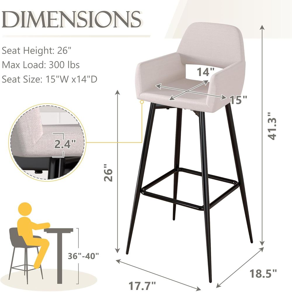 2-Pack 28 Counter Height Bar S - Home Bar And Counter 评论和价格