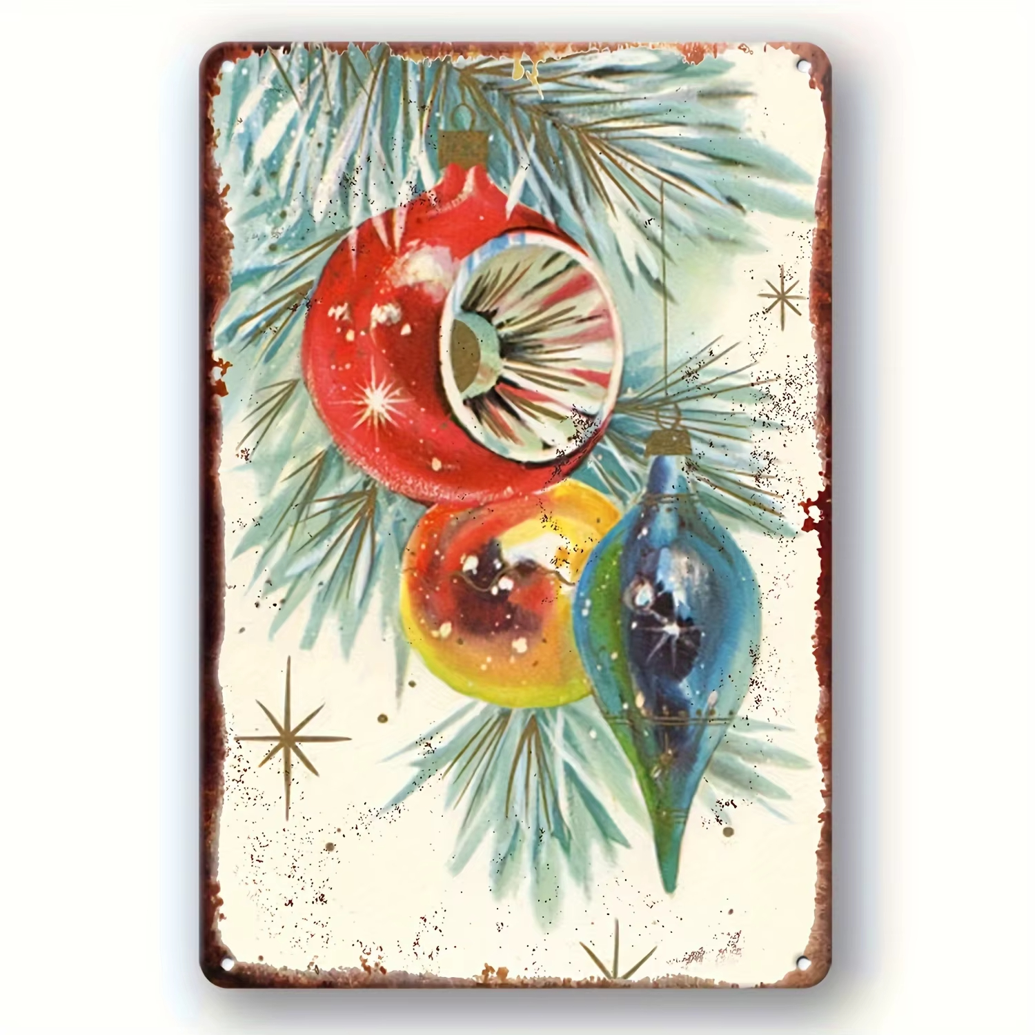 Vintage Christmas Metal Tin Si - Home Bar Signs 评论和价格