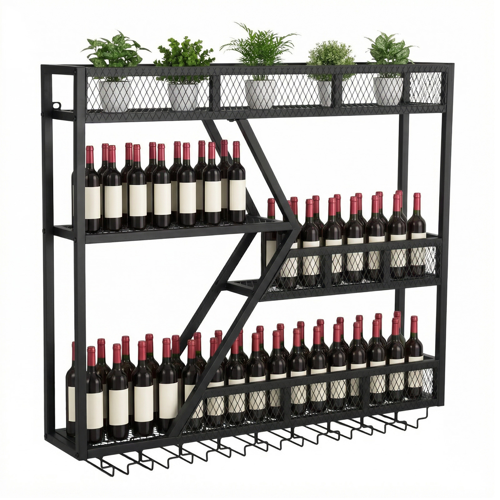 39in 3-Tiers Floating Bar Shel - Home Bar Shelf 评论和价格
