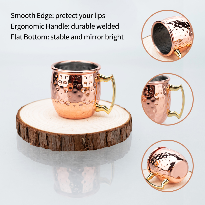 4Pcs 6Pcs 60ml Stainless Steel - Mule Copper Mug 评论和价格