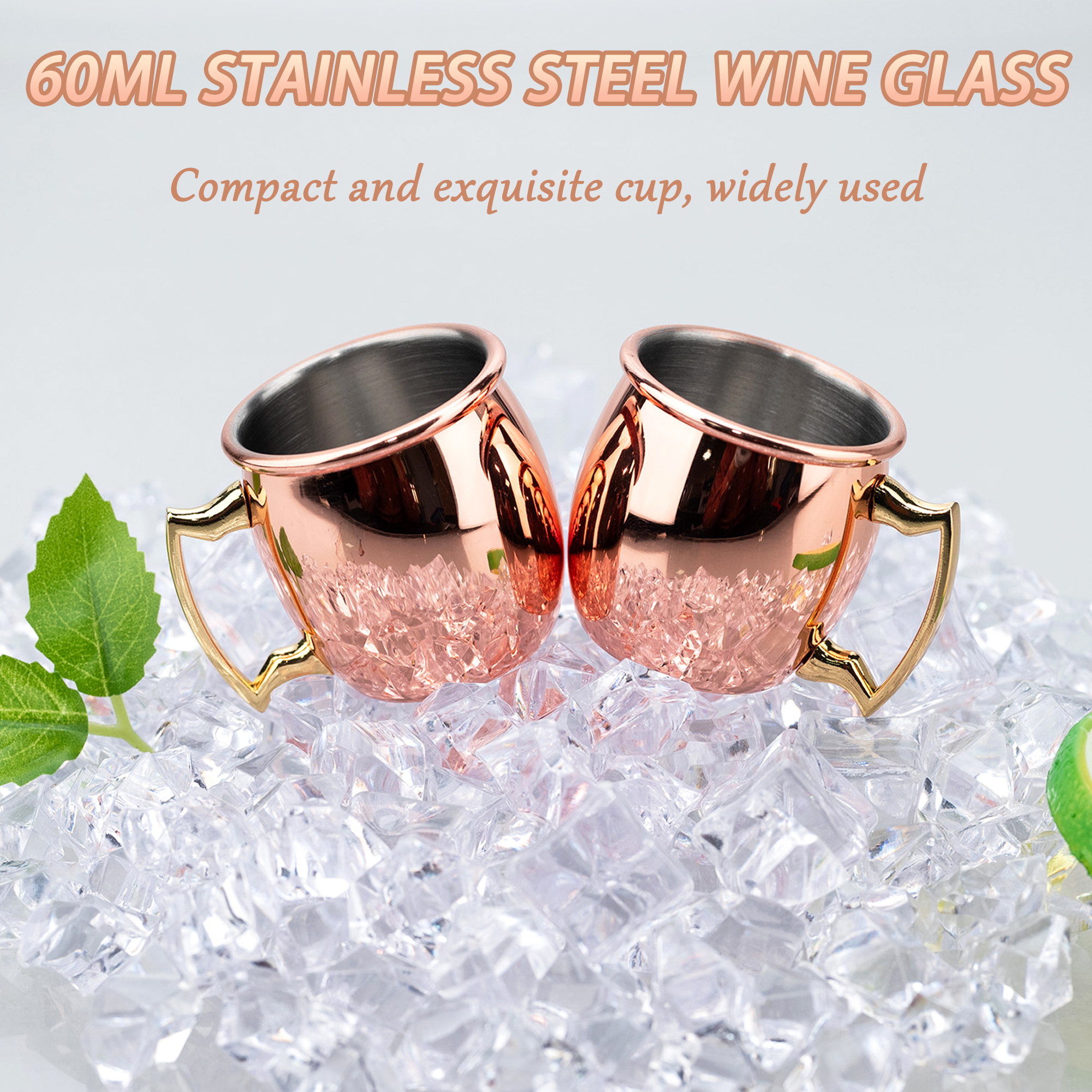 4Pcs 6Pcs 60ml Stainless Steel - Mule Copper Mug 评论和价格