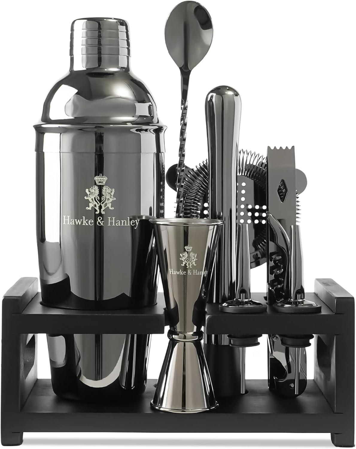 Cocktail Shaker Bar Set, 25 oz - Cocktail Recipe Book 评论和价格