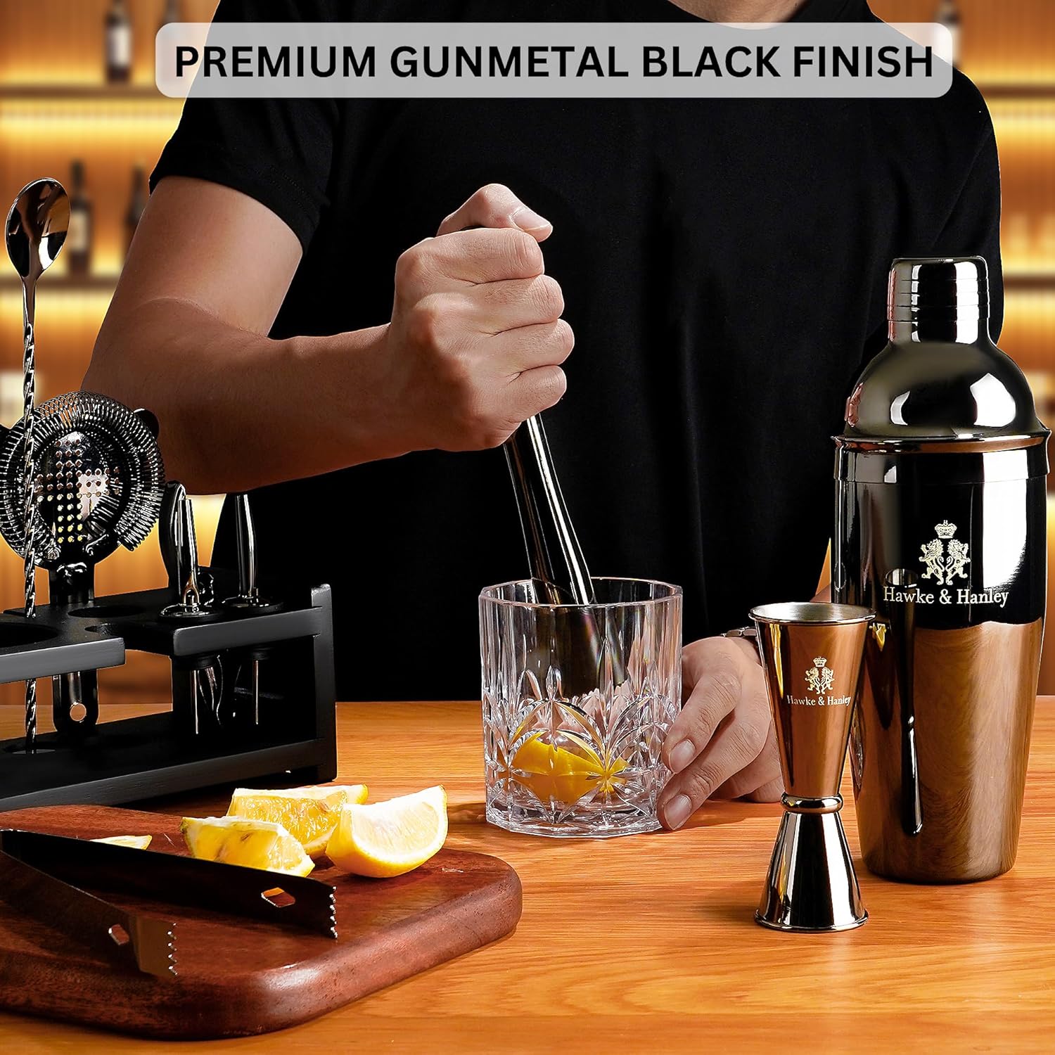 Cocktail Shaker Bar Set, 25 oz - Cocktail Recipe Book 评论和价格