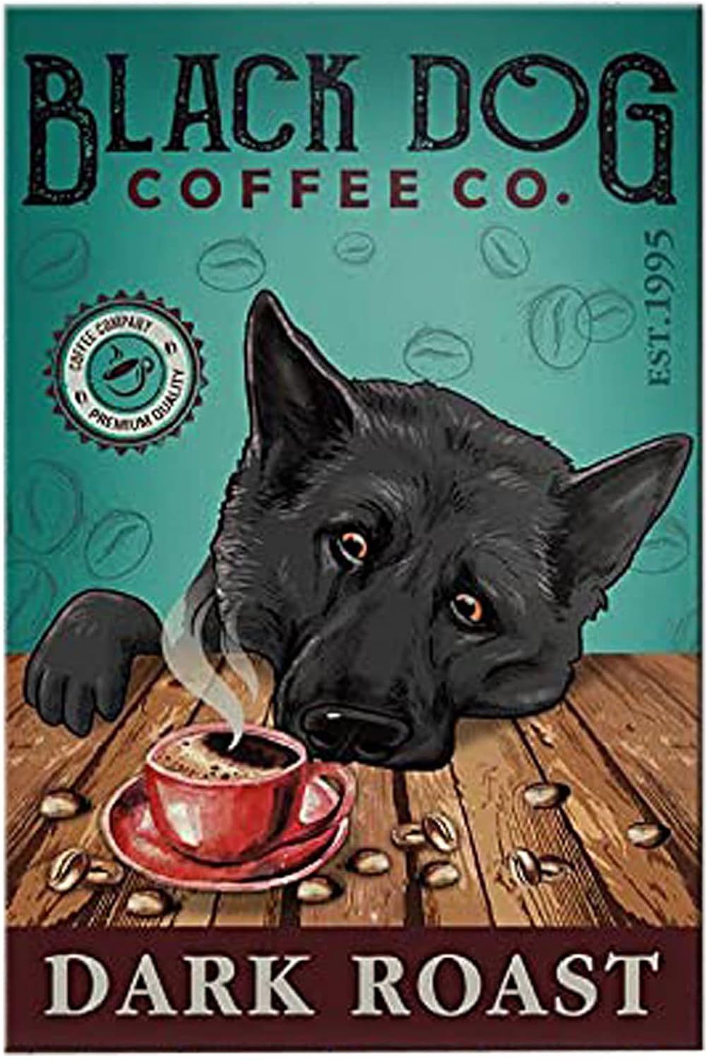 Metal Sign Black German Shephe - Home Bar And Coffee 评论和价格