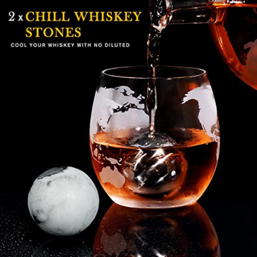 Gifts for Men Dad Fathers Day, - Decanter Globe Set 评论和价格
